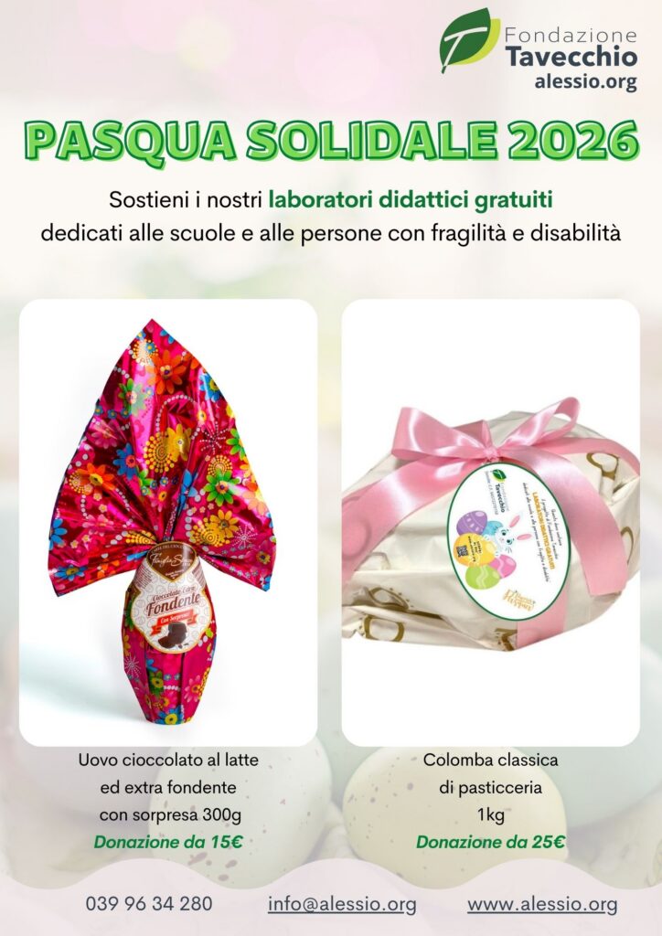 Locandina della Pasqua Solidale 2026 della Fondazione Tavecchio